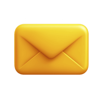 3d illustration of yellow envelope icon symbolizing email or messaging with smooth and glossy finish design is simple and modern often used in digital communication contexts png