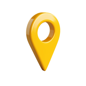 3d render of a vibrant yellow location marker pin a bold symbol for navigation and gps technology free png